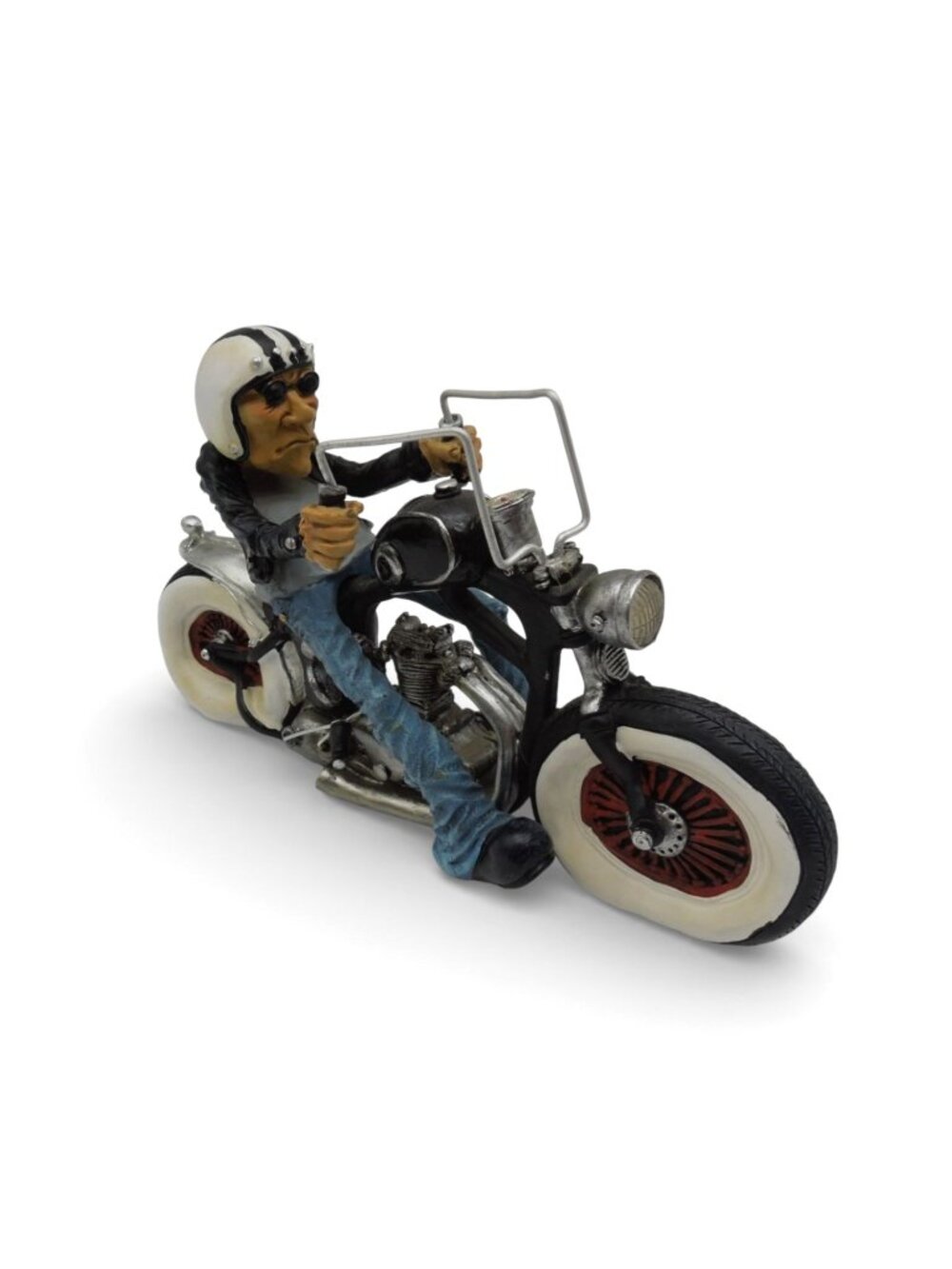 Booster Q2-2 Biker Figurine Polyresin Motorcycle Rider Chopper 9"